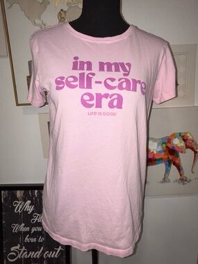 Life Is Good Pink Short-Sleeve Graphic Tee